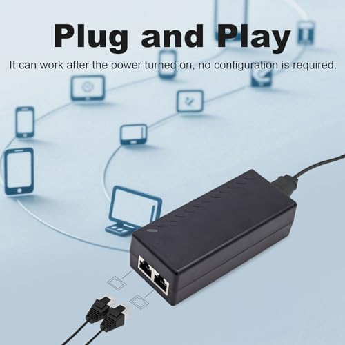 Gigabit PoE+ Injector Adapter - 30W 48V Power Over Ethernet Plus - 10/100/1000Mbps, IEEE 802.3af/at Compliant - Up to 100 M (328 ft) Range, by ThePoEstore|B07V24C4M8