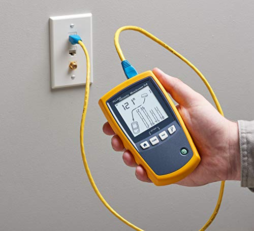 Fluke Networks - 5018508 MS-POE MicroScanner Copper Cable Verifier and PoE tester for RJ-45 Category 5-6A Ethernet Cables, Identifies Supplied Class 0-8 Power from Ethernet PSE Devices