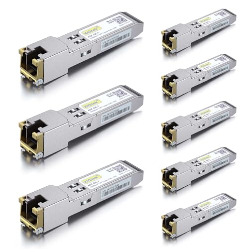10Gtek 1.25G SFP 1000Base-SX Multimode LC Fiber Transceiver, 850nm MMF, 550m, for Cisco GLC-SX-MMD/SFP-GE-S, Meraki MA-SFP-1GB-SX, Fortinet, Ubiquiti UniFi UF-MM-1G, Mikrotik, TP-Link, Pack of 2|B08BP3JDBV