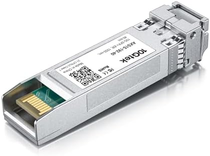 10Gtek 10GBase-LR SFP+ Transceiver, 10G 1310nm SMF SingleMode Fiber Optic Module, 10km, for Cisco SFP-10G-LR, Meraki MA-SFP-10GB-LR, Ubiquiti UniFi UF-SM-10G, Fortinet, Mikrotik, Netgear, Pack of 2|B08BP4M8LV