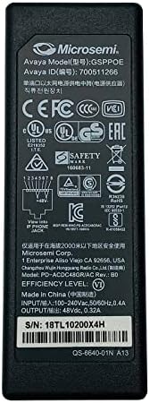 GSPPOE 48V 0.32A POE Injector Supply 700511266 with Power Cord|B0BCZ4WXDK