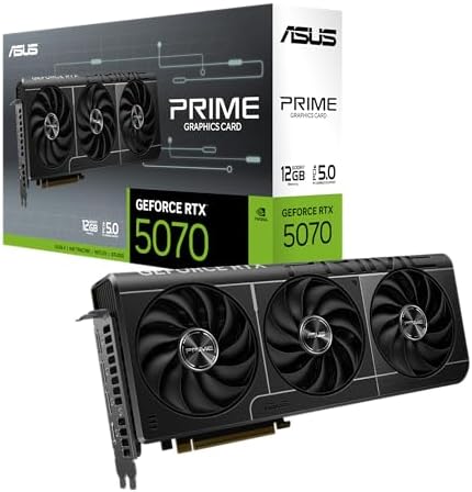 ASUS The SFF-Ready Prime GeForce RTX™ 5070 12GB GDDR7 Graphics Card (PCIe® 5.0, 12GB GDDR7, HDMI®/DP 2.1, 2.5-Slot, Axial-tech Fans, Dual BIOS