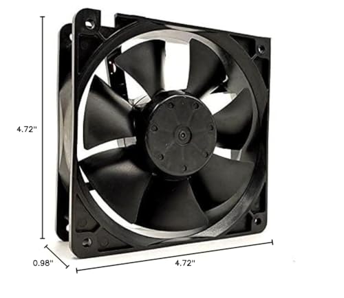4715KL-05W-B30 ELOMILE Fan 4715KL-05W-B30 DC24V 0.40A 12CM 12025 3-pin Inverter Cooling Fan|B0CY3H994Q