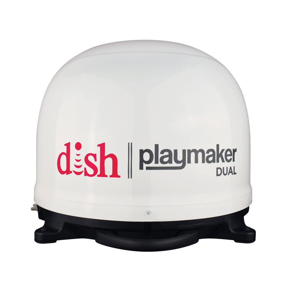 Winegard Co. PL-8000 Winegard White Dish Playmaker Dual Portable Satellite RV TV, Antenna w/o Receiver