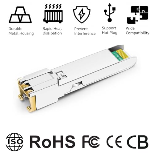 1000BASE-SX SFP Optical Transceiver Module Compatible with HPE Aruba J4858D J4858DCM JL745A Q8N53A ProCurve J4858C J4858B J4858A 850nm 550m DDM Duplex LC MMF|B09MTW3HVB