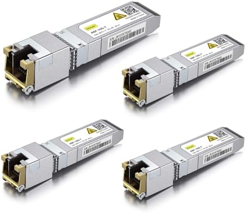 10Gtek 10GBase-LR SFP+ Transceiver, 10G 1310nm SMF SingleMode Fiber Optic Module, 10km, for Cisco SFP-10G-LR, Meraki MA-SFP-10GB-LR, Ubiquiti UniFi UF-SM-10G, Fortinet, Mikrotik, Netgear, Pack of 2|B08BP4M8LV