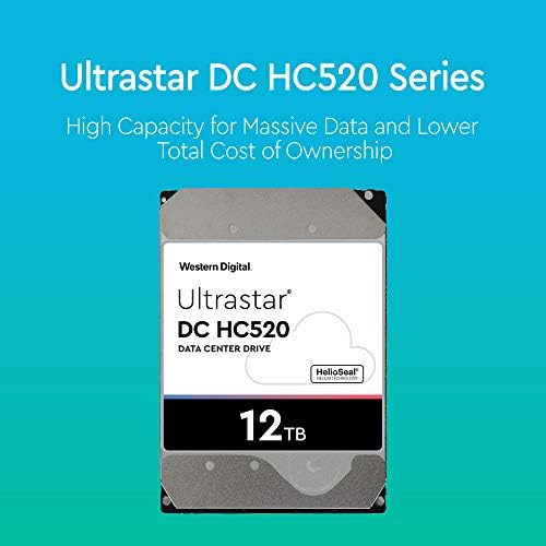 HGST - WD Ultrastar DC HC520 HDD | HUH721212ALE600 | 12TB 7.2K SATA 6Gb/s 256MB Cache 3.5-Inch Helium Data Center Internal Hard Disk Drive|B07PF1TVND