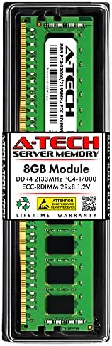 A-Tech 64GB Kit (2x32GB DDR4 2666MHz PC4-21300 ECC RDIMM 2Rx4 Dual Rank 1.2V ECC Registered DIMM 288-Pin Server & Workstation RAM Memory Upgrade Modules (A-Tech Enterprise Series