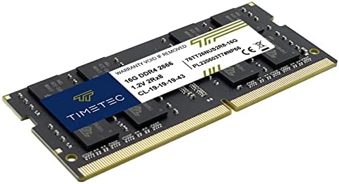Timetec Elite DDR4 32GB Kit (2 x 16GB 2666MHz (DDR4-2666 PC4-21300 CL19 Non-ECC Unbuffered 1.2V 2Rx8 Dual Rank 260 Pin SODIMM Laptop Notebook PC Computer Memory RAM Upgrade