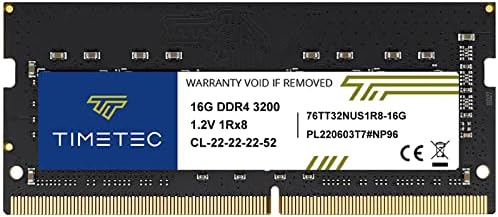 Timetec 16GB DDR4 3200MHz (or 2933MHz or 2666MHz) PC4-25600 Non-ECC Unbuffered 1.2V CL22 2Rx8 Dual Rank 260 Pin SODIMM Laptop Notebook PC Computer Memory RAM Module Upgrade|B098TXZY34