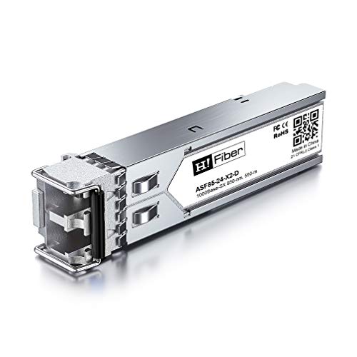 H!Fiber 1.25G Single Mode SFP LC Module, 1000Base-LX/LH Fiber Transceiver for Cisco GLC-LH-SMD, Meraki, Ubiquit UniFi, TP-Link, Fortinet, Intel, Netgear, Mikrotik and More (SMF,1310nm,20km,DDM) 2 Pack|B07B4B33N6