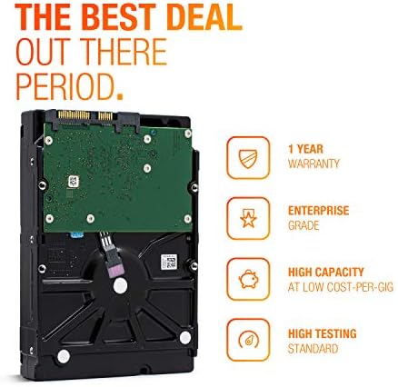 Seagate Exos 7E8 6TB 7200 RPM 512e SAS 12Gb/s 256MB Cache 3.5-Inch Enterprise Hard Drive - ST6000NM0095 (Renewed