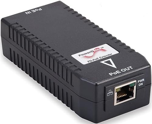 Microsemi PD-POE-Extender Network Transmitter, Black, Extends PoE Network Range Up to 500 Meters, Plug and Play Installation, Supports 10/100/1000 Mbps Data Transfer Rates, Up to 30W of PoE|B00SNN4ENA