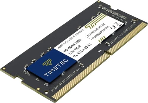 Timetec 16GB DDR4 3200MHz (or 2933MHz or 2666MHz) PC4-25600 Non-ECC Unbuffered 1.2V CL22 2Rx8 Dual Rank 260 Pin SODIMM Laptop Notebook PC Computer Memory RAM Module Upgrade|B098TXZY34