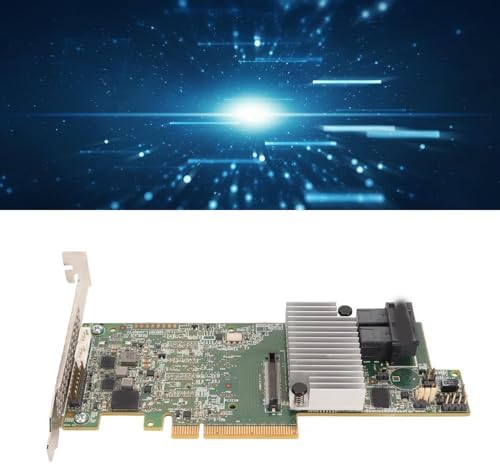 Zyyini SAS3 RAID Array Card, 8 Ports PCIE 3.0 1G MegaRAID 9217 8I RAID Controller Card, Multiple RAID Levels, MegaRAID 9361 8i, PCI Express 3.0 X8, SATA or SAS Ports|B0CP2HKFY2