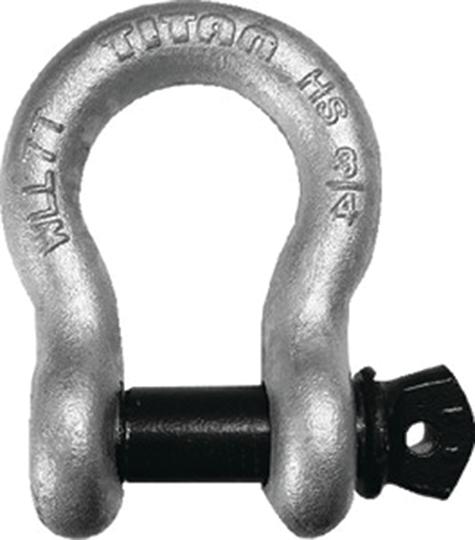 Titan Chain 10319612 High Strength Galvanized Bow Shackle, 1/2"