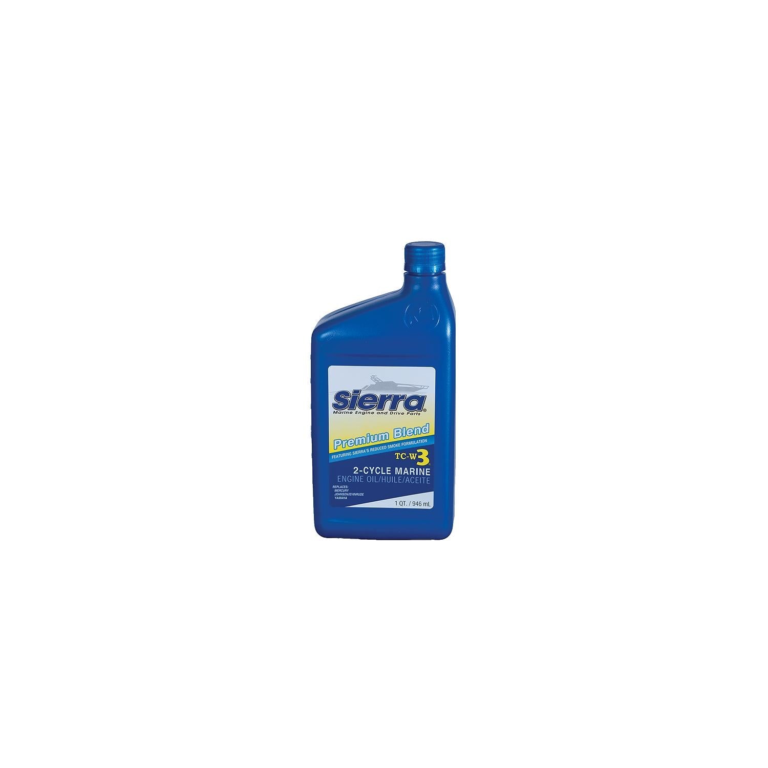 Sierra 18-9500-2 Blue Premium TC-W3 2 Cycle Engine Oil, Qt.