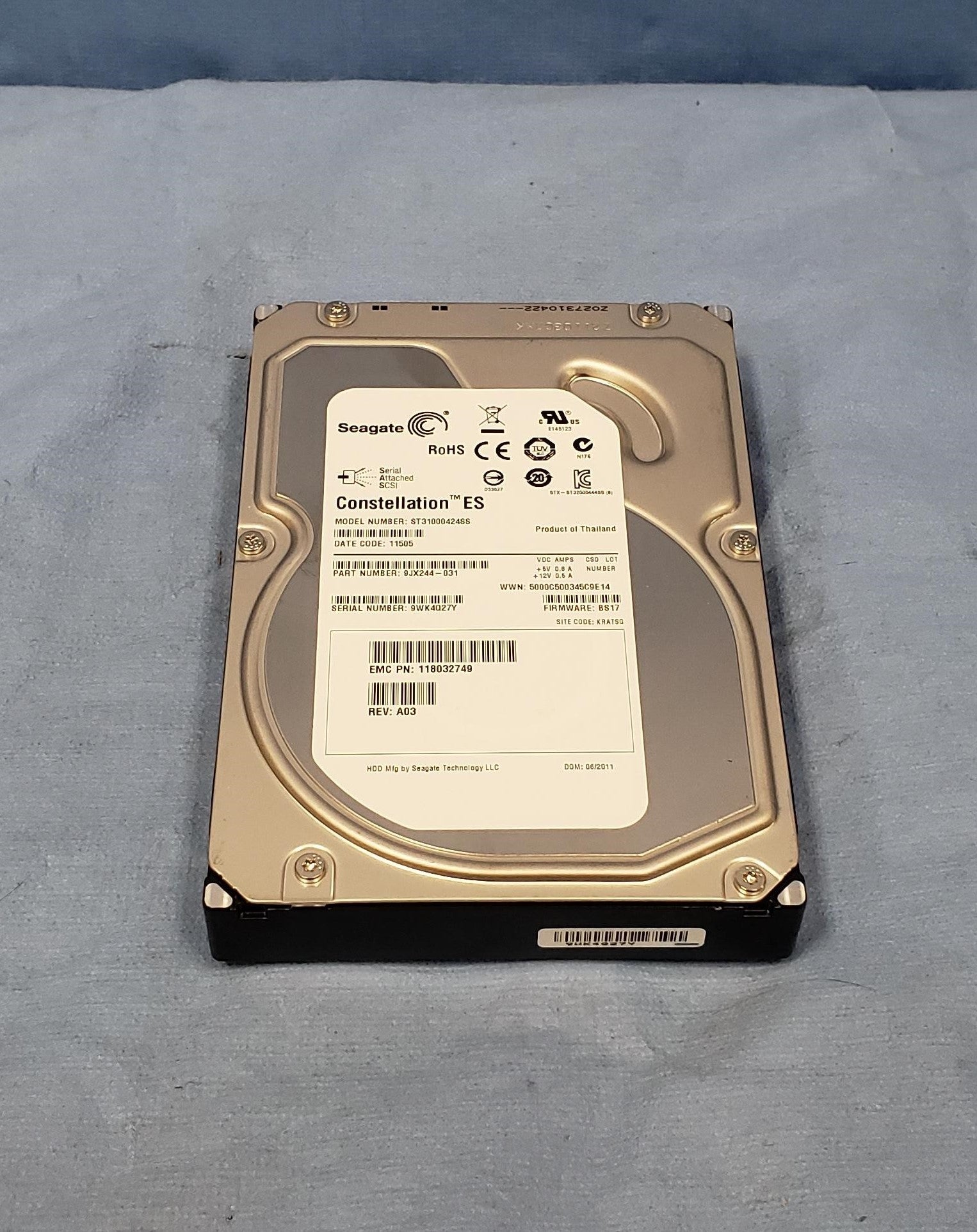 Lot of 16 Seagate Constellation ES 1TB 7.2K 3.5" SAS HDD ST31000424SS 9JX244-031