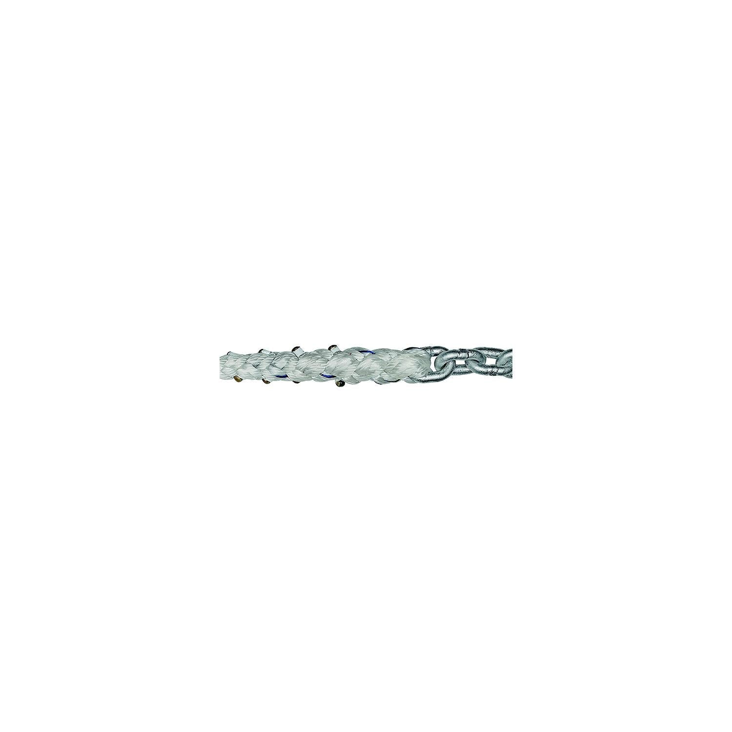 Titan Chain CAR8P58150H5150 Eight Strand Anchor Rode, 5/8" x 150' Line, 5/16" x 50' Chain