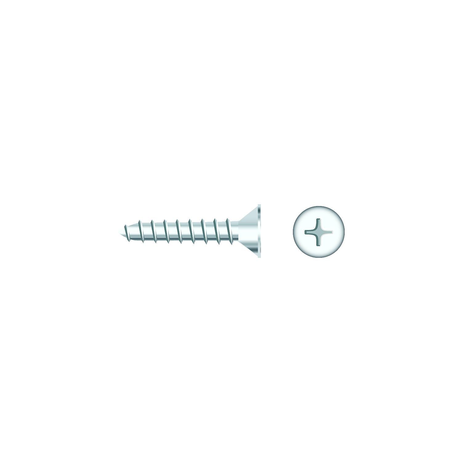 Seachoice SC638CH 01759 Chrome Plated SS Phillips Tapping Screw Flat Head, #10 x 1-1/2"