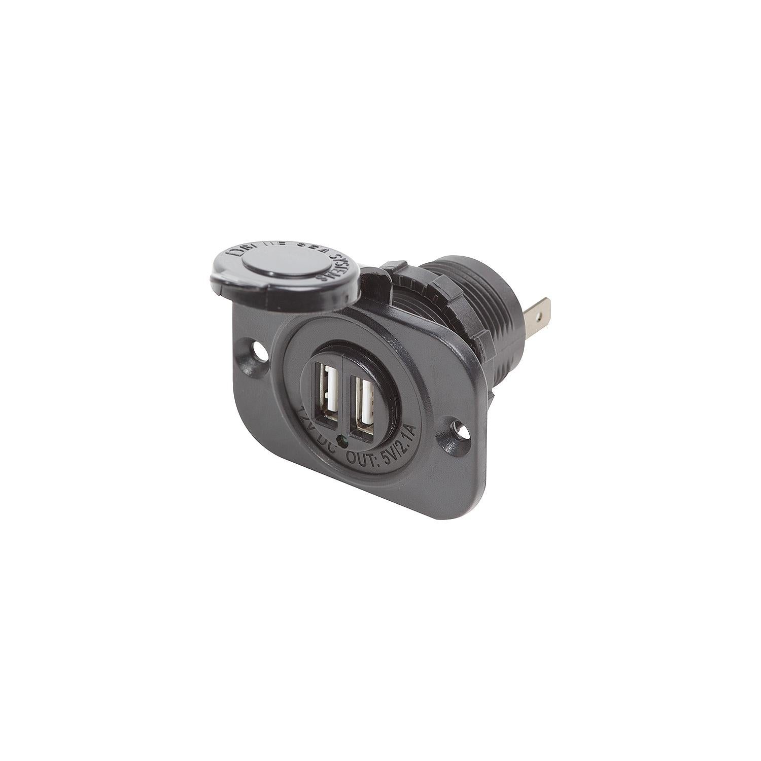 Seachoice A13-222BPS1-BB3 Dual USB Charger, 12V, Accessory Socket Boat