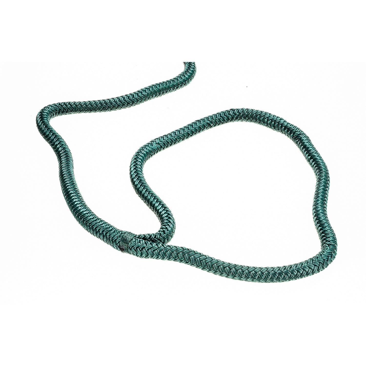 Seachoice Double-Braid Nylon Dock Line w/ Eye Splice, Pre-Shrunk, Heat Stabilized, 1/2 In. X 20 Ft., Forest Green
