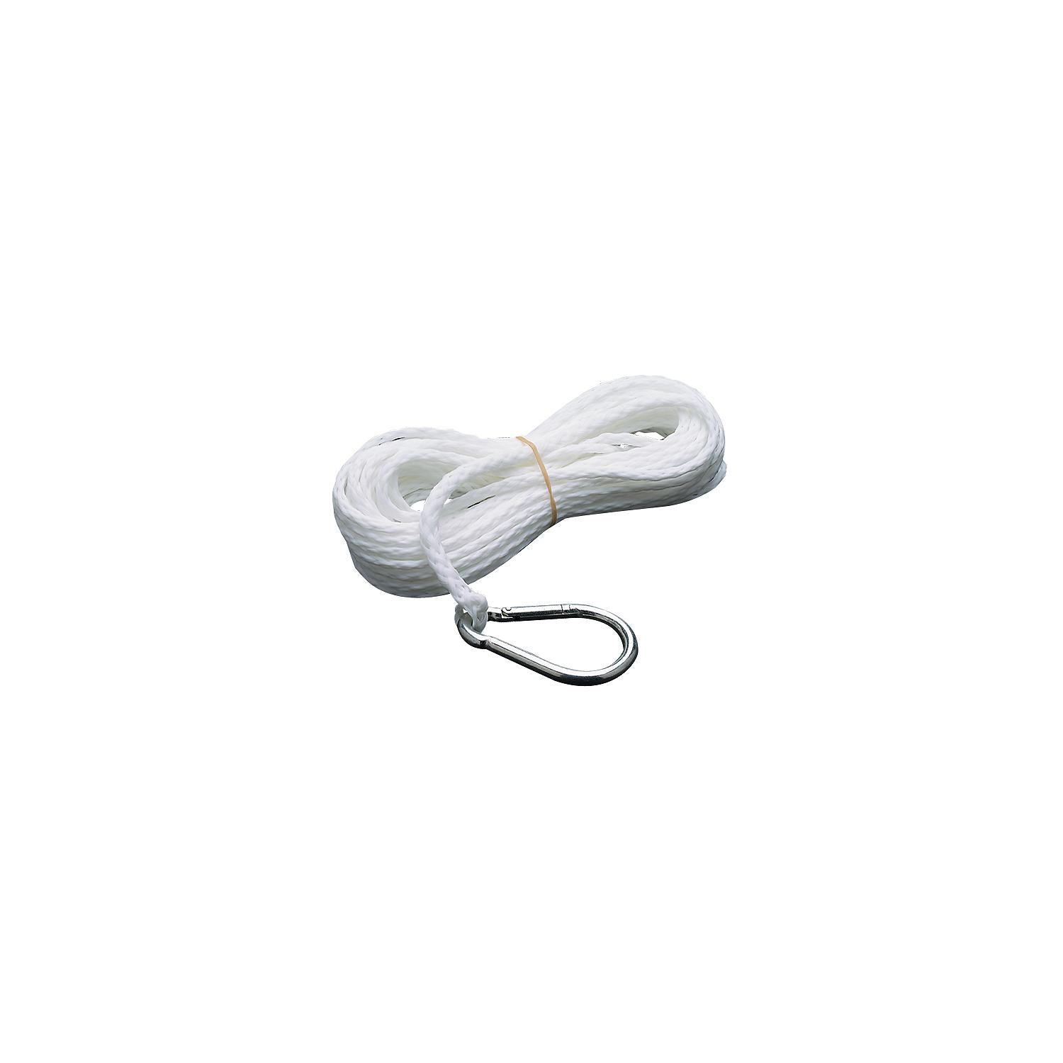 Seachoice 40201 Hollow Braid Polypropylene Anchor Line, White, 1/4" x 50'