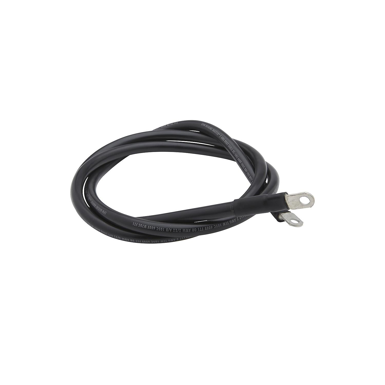 Seachoice 63004 Tinned Copper Battery Assembly, 2 AWG, Black, 6'