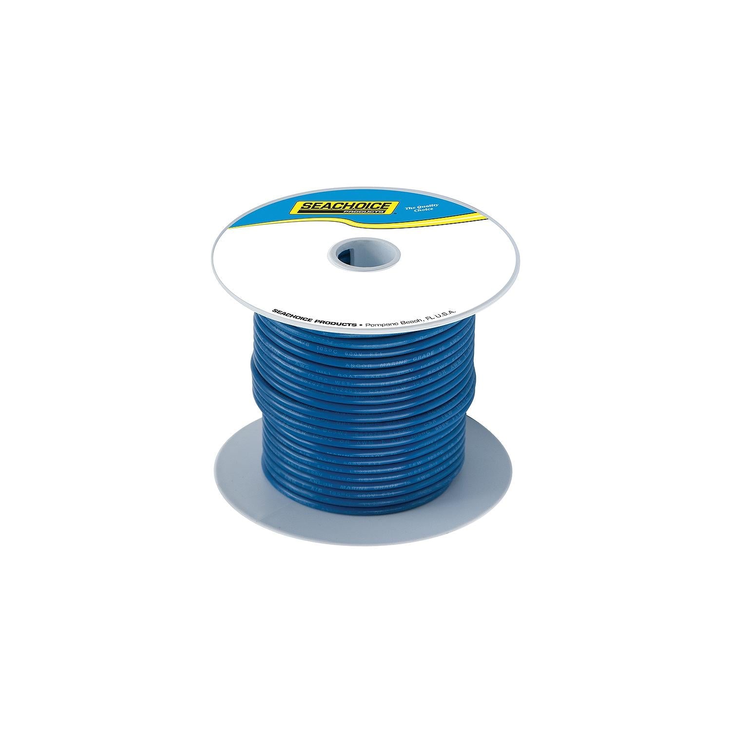 Seachoice 50-63131 Tinned Copper Marine Wire, 16 AWG, Dark Blue, 100'