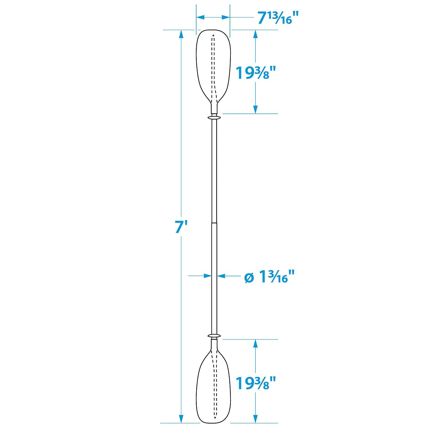 Seachoice 71138 2-Piece Straight-Blade Kayak Paddle, 7'