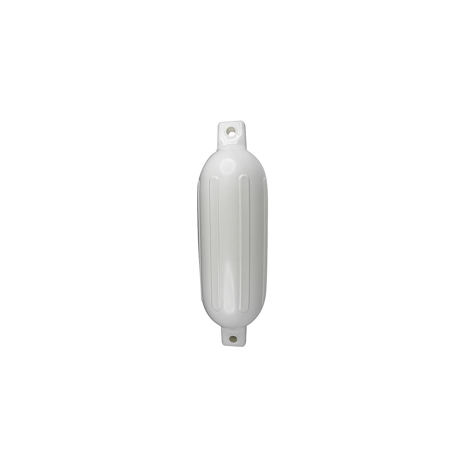 Seachoice DE79201S 79011 Twin Eye Ribbed Fender, White, 5.5 x 20"