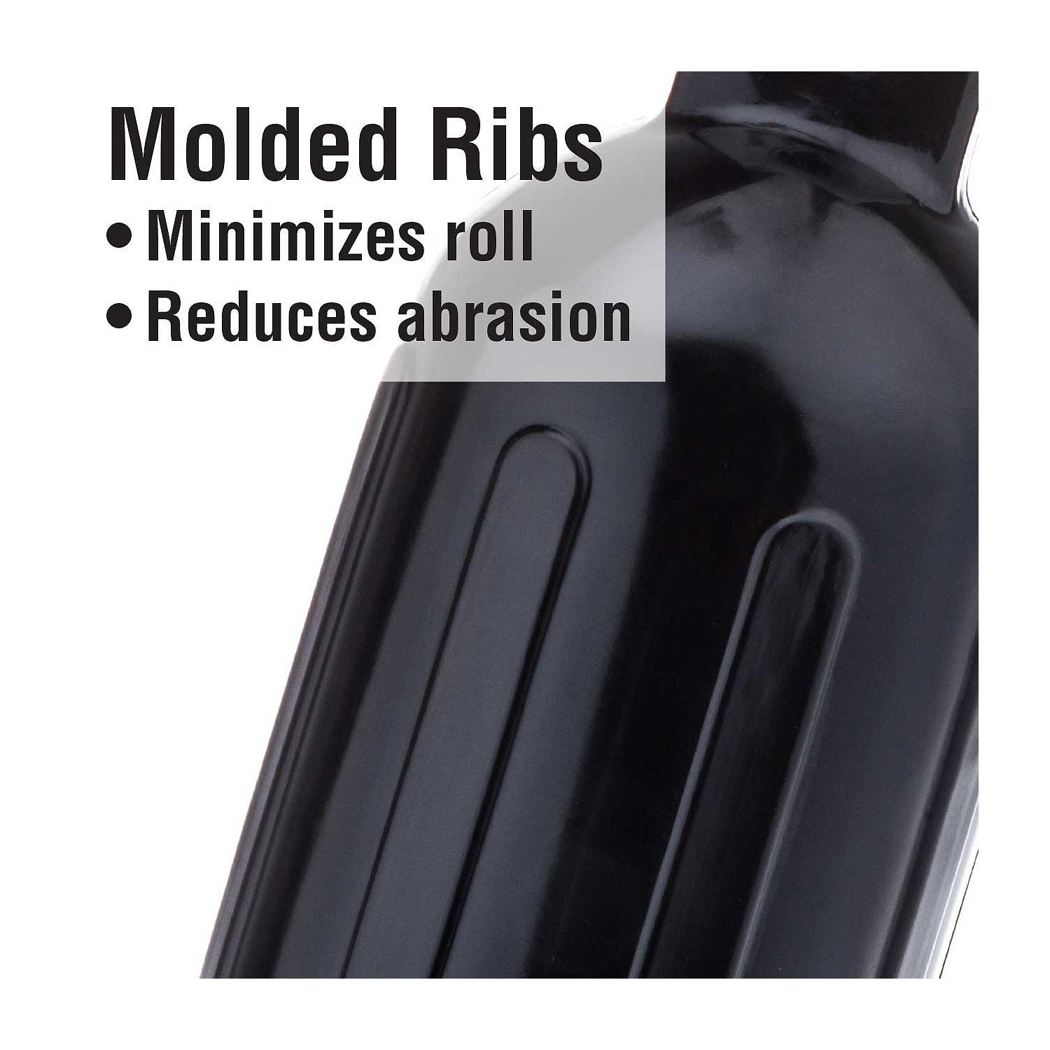 Seachoice DE79206S 79051 Twin Eye Ribbed Fender, Black, 5.5 x 20"