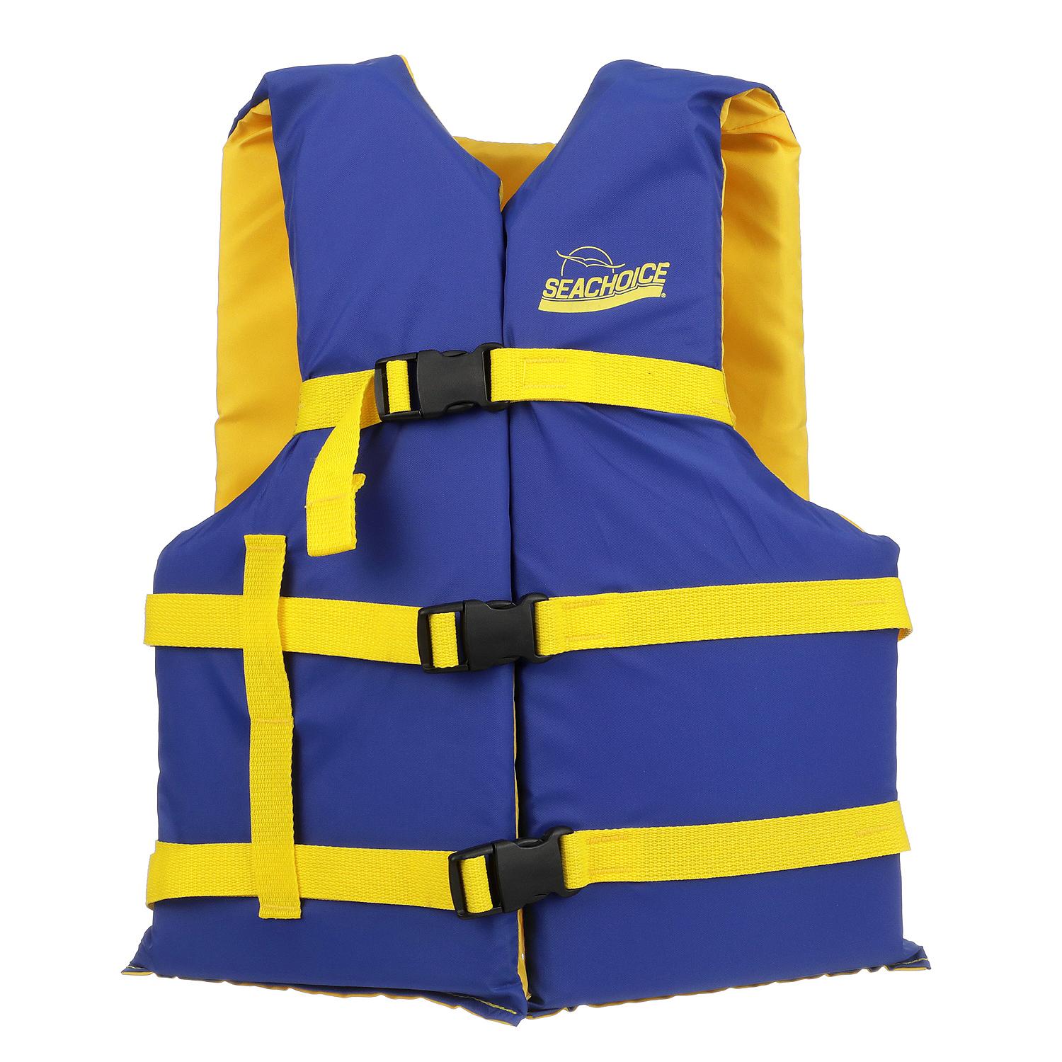 Seachoice 86220 Deluxe General Purpose Life Vest Blue/Yellow, Adult Universal