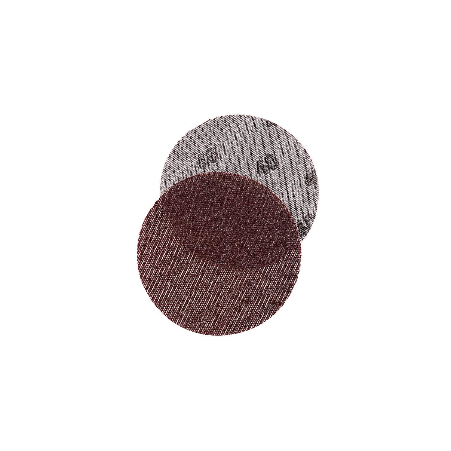 Seachoice Dust Free Aluminum Oxide Mesh Hook & Loop Discs Closed Coat, Brown, 25/pk