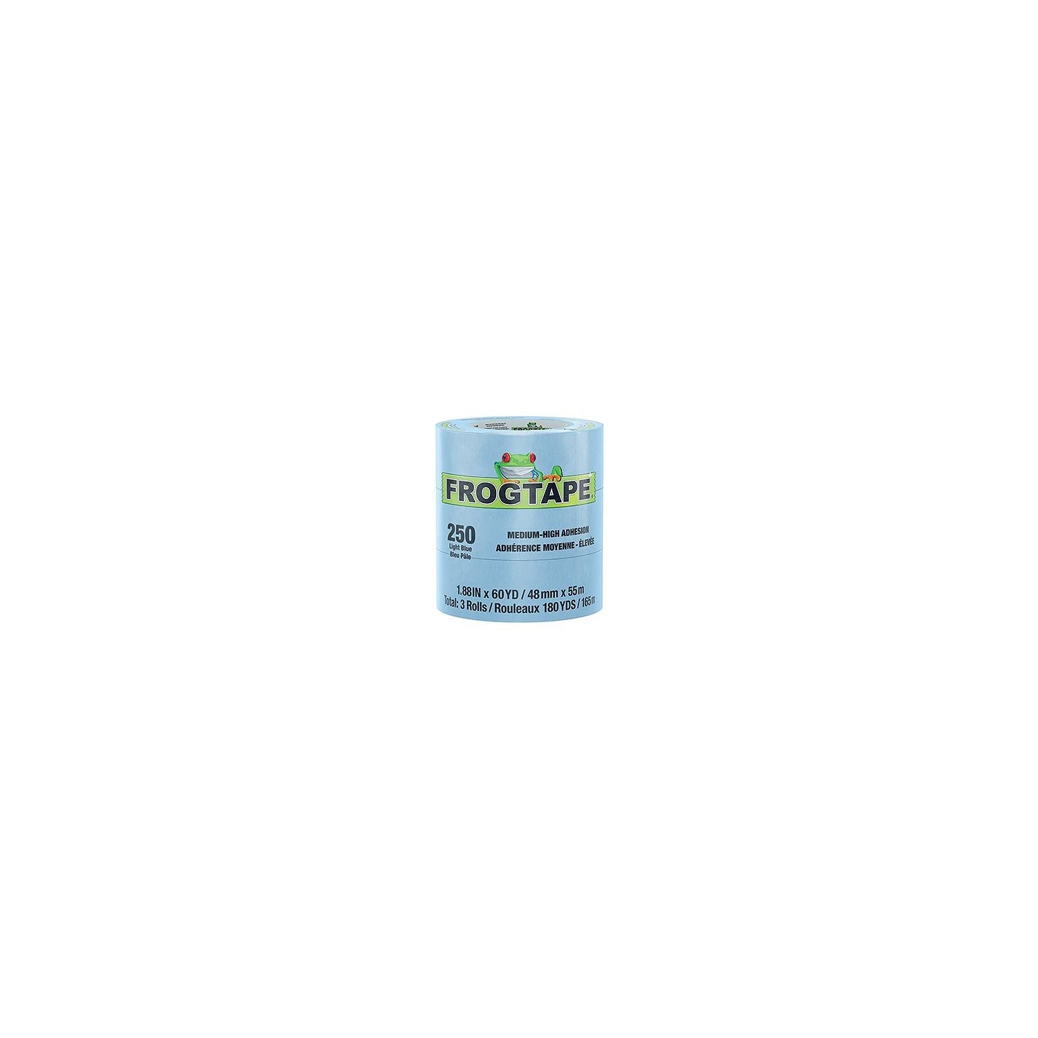 Shurtape 105330 Frogtape 250 Blue Performance Grade Masking Tape, 3" x 180', Blue