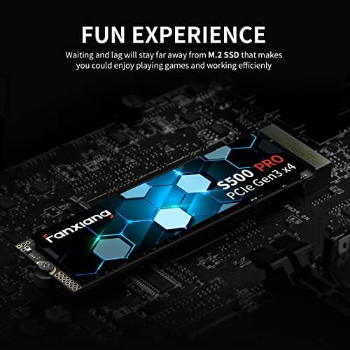 S500 Pro 512GB NVMe SSD M.2 PCIe Gen3x4 2280 Internal Solid State Drive, SLC Cache 3D NAND TLC, Up to 3200MB/s, Compatible with Laptop and PC Desktops(Black