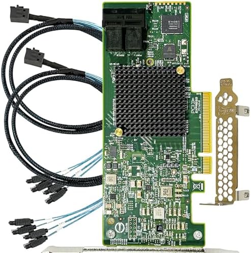 SAS HBA Card Compatible with LSI 9300-8i IT Mode PCIe SATA Expansion Card, 8-Port 12Gbps PCIe 3.0, SAS Expander Support, HBA Controller with 2X SFF-8643 to 4X SATA Cables for ZFS TrueNAS unRAID NAS|B0BV2KMB2K