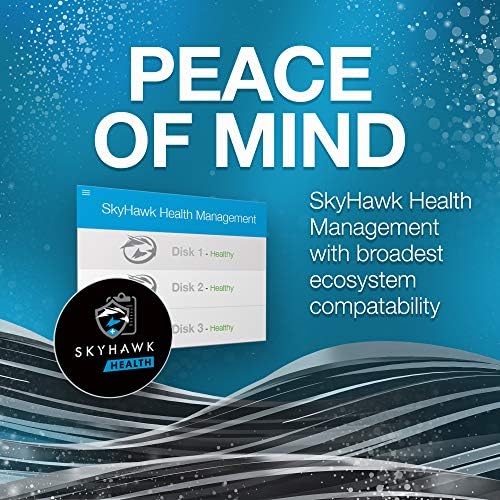 Seagate Skyhawk 4TB Video Internal Hard Drive HDD – 3.5 Inch SATA 6Gb/s 64MB Cache for DVR NVR Security Camera System with Drive Health Management and in-House Rescue Services (ST4000VXZ16/016