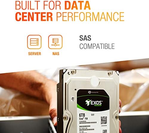 Seagate Exos 7E8 6TB 7200 RPM 512e SAS 12Gb/s 256MB Cache 3.5-Inch Enterprise Hard Drive - ST6000NM0095 (Renewed