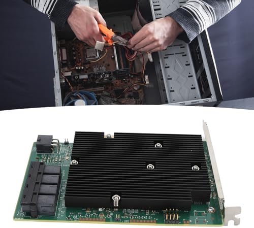 LSI SAS 9300 16I HBA Card, 12Gbps HBA RAID Controller Card with 16 SATA SAS Ports, for for Linux for VMware for Freebsd
