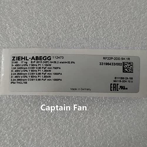 RF22P-2DD.5H.1R Ziehl-abegg Fan 400VAC 3.6A Motor Fan for Spindle Servo Motor Fan|B09MRJGGT4