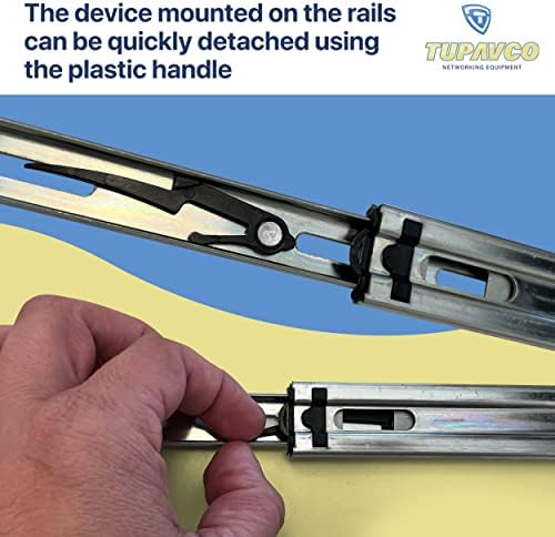 Rackmount Sliding Rails - Kit for 2U-8U Chassis (Adjustable 18" to 25" Depth) 2 or 4 Post Mount Sliders for Server Case (Compatible with Any Standard Rack, Cabinet, Computer Enclosure) Tupavco TP1821|B0B8MBP52K