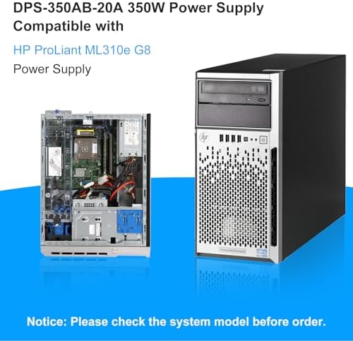 S-Union Upgraded DPS-350AB-20A 350W ATX Power Supply PSU Compatible with HP ProLiant ML310e G8 671310-001 686761-001 DPS-350AB-20 A Power Supply|B0DNSW6GBH