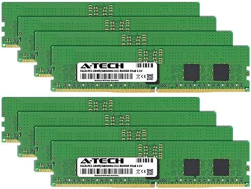 A-Tech 128GB Kit (8x16GB RAM for Dell PowerEdge MX760c, R6615, R6625, R760xa, R760xd2, R760xs, R7625, R860, R960, T560 | DDR5 4800MHz PC5-38400 EC8 RDIMM 1Rx8 ECC Registered Server Memory Upgrade