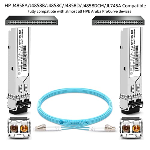 1000BASE-SX SFP Optical Transceiver Module Compatible with HPE Aruba J4858D J4858DCM JL745A Q8N53A ProCurve J4858C J4858B J4858A 850nm 550m DDM Duplex LC MMF 10pcs/Pack|B09MTS8WKP