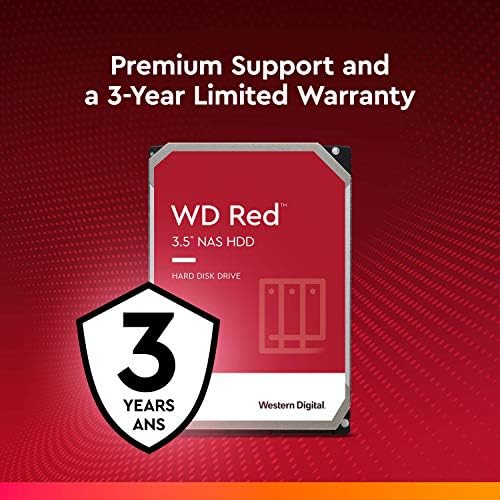 Western Digital 2TB WD NAS Internal Hard Drive HDD - 5400 RPM, SATA 6 Gb/s, SMR, 256MB Cache, 3.5" - WD20EFAX, Red|B07PGWXQCM