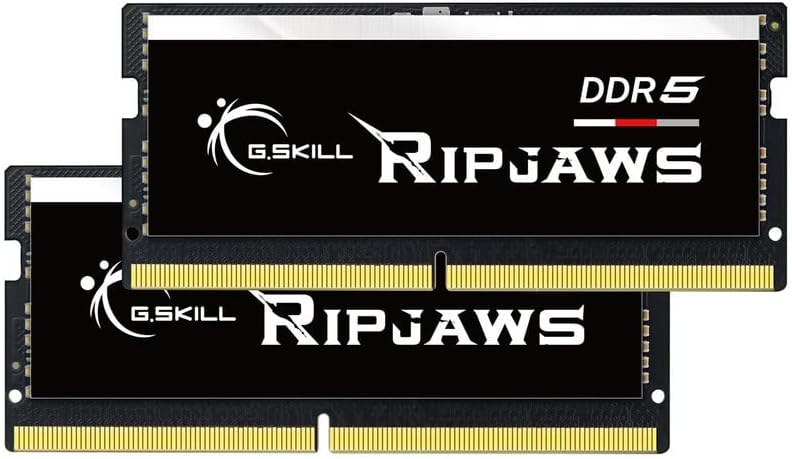 G.SKILL Ripjaws DDR5 SO-DIMM Series DDR5 RAM 32GB (2x16GB) 4800MT/s CL34-34-34-76 1.10V Unbuffered Non-ECC Notebook/Laptop Memory SO-DIMM (F5-4800S3434A16GA2-RS)|B0B1GMD6SB