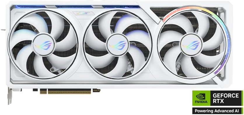 ASUS ROG Astral GeForce RTX 5090 White OC Edition Gaming Graphics Card (PCIe 5.0, 32GB GDDR7, HDMI/DP 2.1, 3.8-slot, 4fan design, Axial-tech fans, patented vapor chamber, Phase-change GPU thermal pad