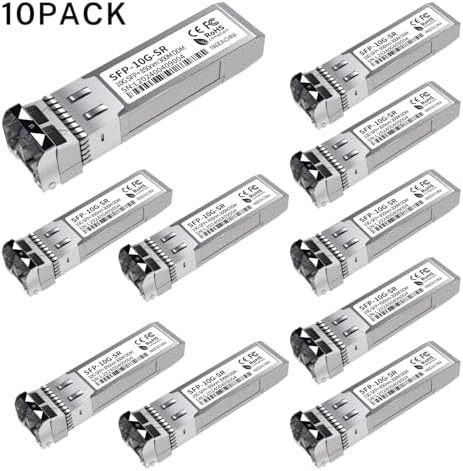 2Pack 10G SFP+ LC Module, 10GBase-SR Multi-Mode Ethernet Transceiver, 850nm MMF up to 400m – Compatible with Cisco, Meraki, Ubiquiti, Mikrotik, Netgear, HPE, TP-Link, Aruba and More|B0D4DK7DLF