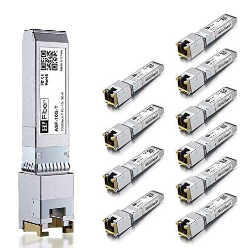H!Fiber 10G Multimode SFP+ LC Module, 10GBase-SR Fiber Transceiver for Cisco SFP-10G-SR, Meraki MA-SFP-10GB-SR, Ubiquiti UniFi UF-MM-10G, Mikrotik, Netgear and More (MMF,850nm,300m,DDM) 2 Pack|B07JGV5G2M